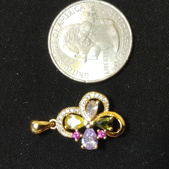 New multi color cz gold filled pendant - Picture 4 of 4